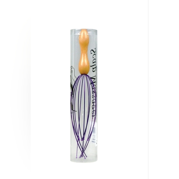 NIB Wooden Scalp Massager With Stainless Steel Legs**BLUE** - Picture 1 of 3
